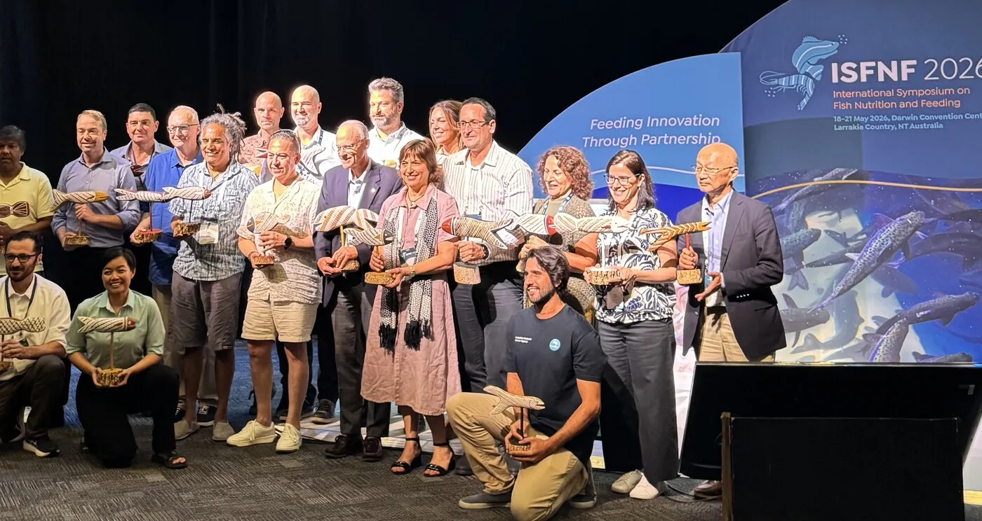 ISFNF 2026 chairs and colleagues on stage in Darwin